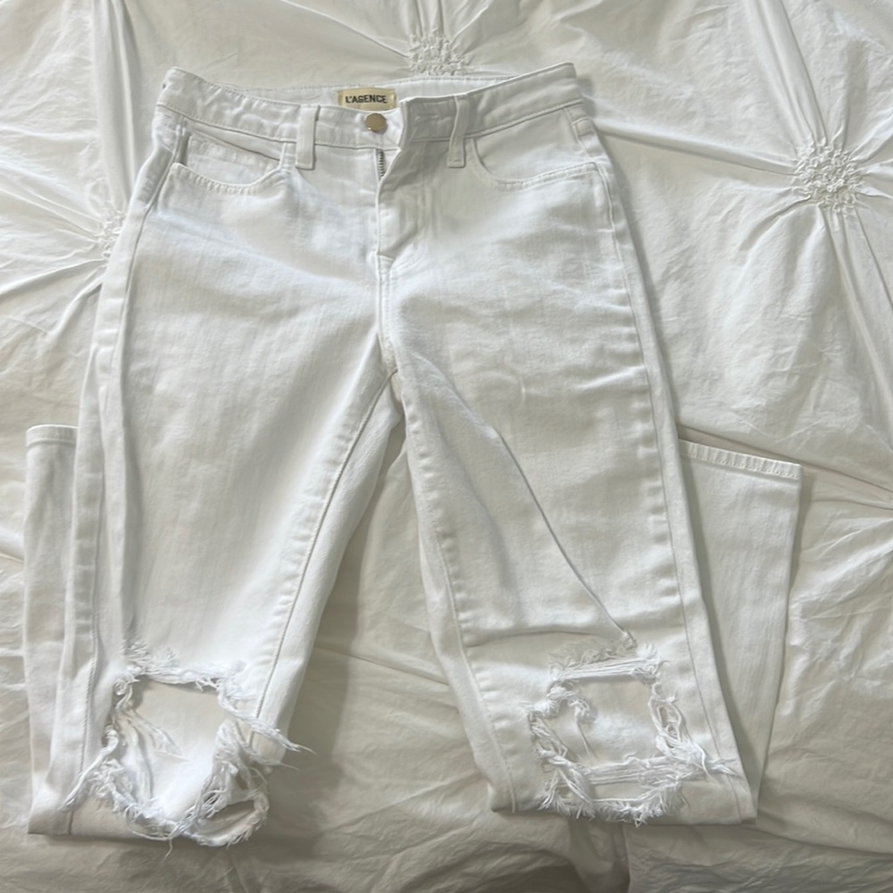 L’Agence white jeans